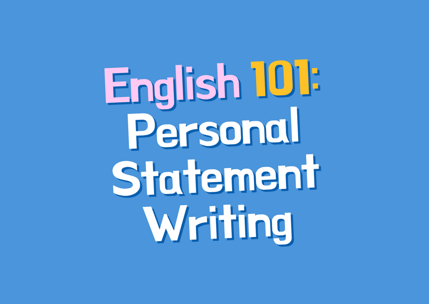 writing an academic personal statement
